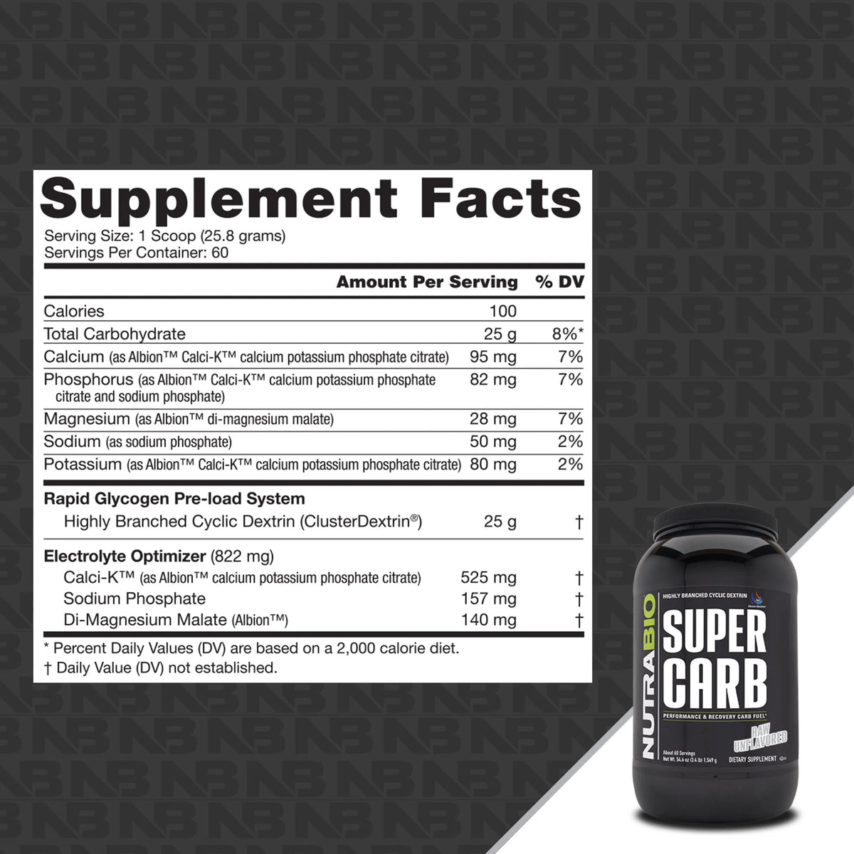 Super Carb 60 // Unflavored – Jersey shore supplements