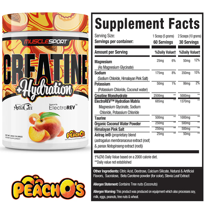 Creatine + Hydration // Peach O's