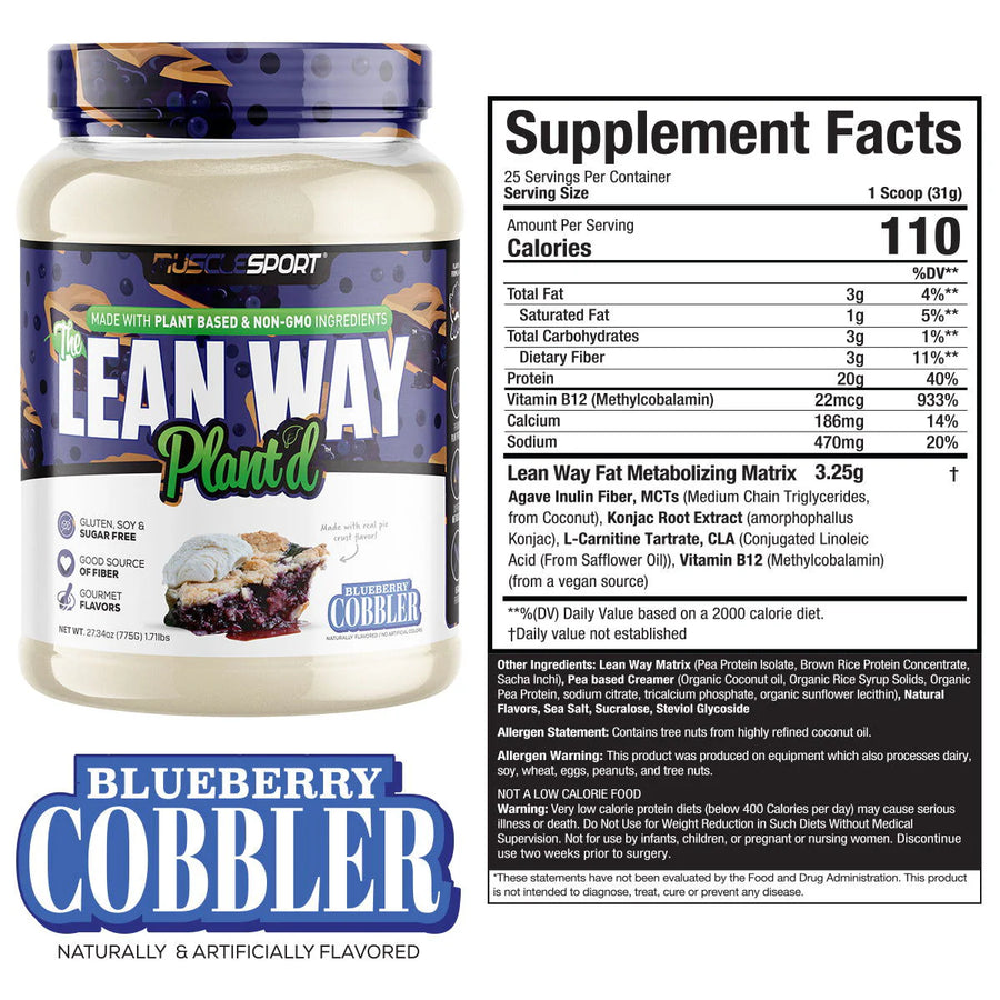 Lean Way Plant'd // Blueberry Cobbler